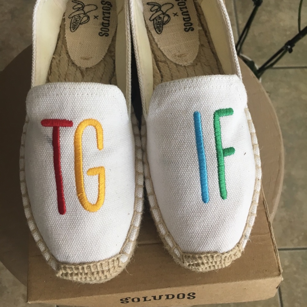 Soludos TGIF Embroidered shoes Size 5